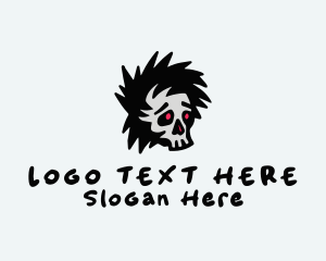 Horror Skull Punk Logo