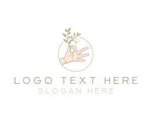 Sprout - Herb Plant Hand logo design