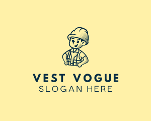 Vest - Retro Hard Hat Electrician logo design