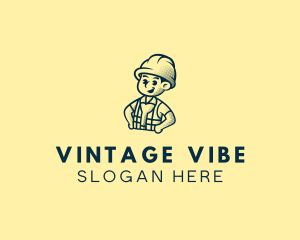 Retro - Retro Hard Hat Electrician logo design