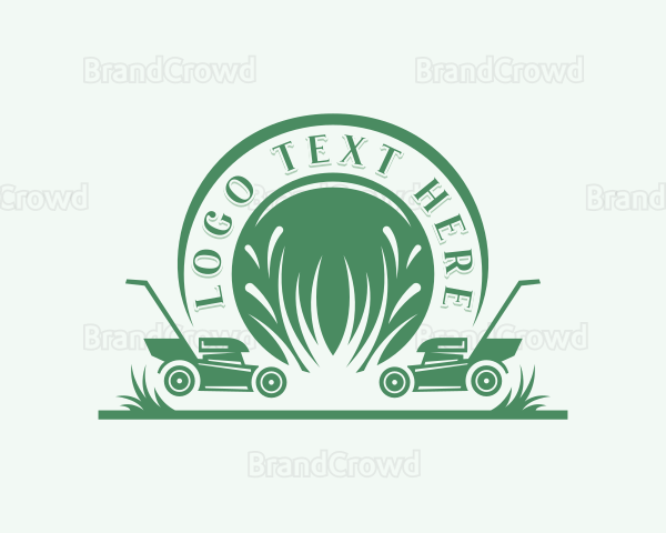 Gardening Lawn Mower Logo