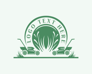 Gardening Lawn Mower Logo