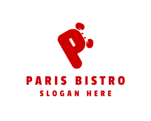 Seafood Bistro Letter P logo design