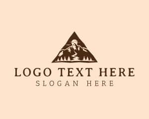 Camping - Triangle Mountain Peak logo design