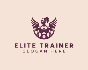 Woman Fitness Gym logo design