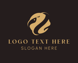 Global - Luxury Snake Globe logo design