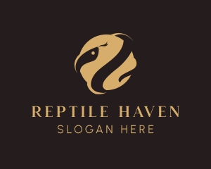 Luxury Snake Globe logo design