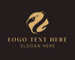 Company - Luxury Snake Globe logo design