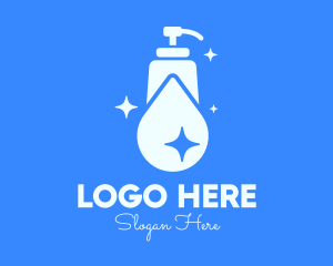 Hygienic - Blue Sparkling Clean Liquid Soap logo design