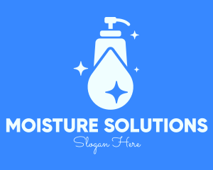 Blue Sparkling Clean Liquid Soap logo design