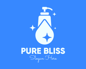 Soap - Blue Sparkling Clean Liquid Soap logo design