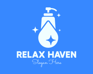 Sparkling - Blue Sparkling Clean Liquid Soap logo design