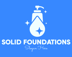 Shining - Blue Sparkling Clean Liquid Soap logo design