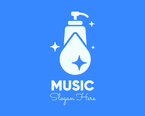 Fluid - Blue Sparkling Clean Liquid Soap logo design