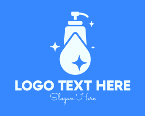 Toiletry - Blue Sparkling Clean Liquid Soap logo design