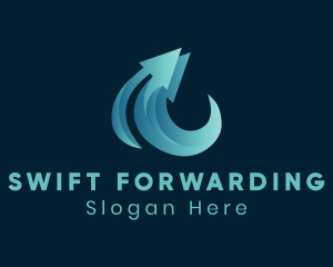 Gradient Forwarding Arrow  logo design