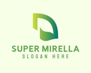 Herbal - Green Leaf Letter D logo design