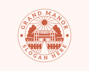 Mansion - Farm Mansion House logo design