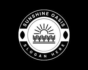 Wheat Farmer Sunshine logo design