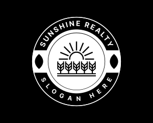 Wheat Farmer Sunshine logo design