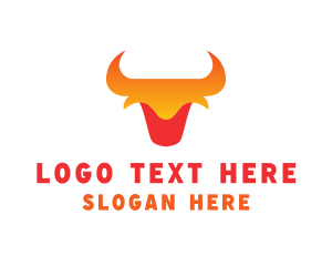 Gradient - Animal Bull Horns logo design