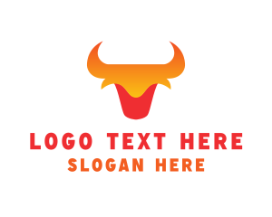 Restaurant - Animal Bull Horns logo design