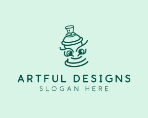 Happy Spray Paint  logo design