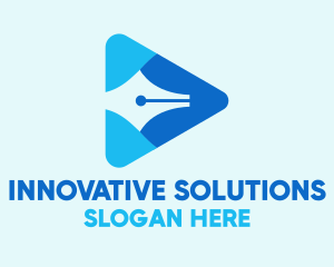 Icon - Pen Vlog Writer Play logo design