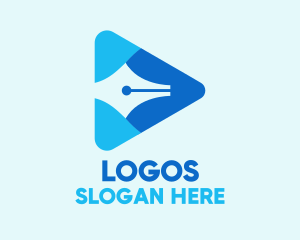 Mobile Application - Pen Vlog Writer Play logo design