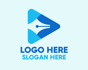 Video - Pen Vlog Writer Play logo design