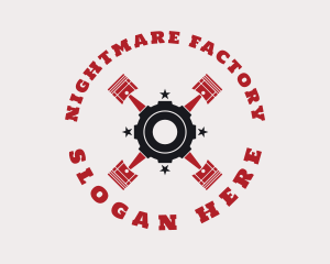 Piston Gear Mechanic logo design