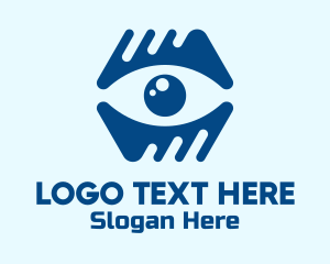 Eye-lens - Blue Eye Clinic logo design