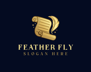 Literature Paper Feather  logo design