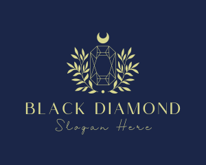 Moon Diamond Jewel logo design