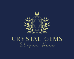 Moon Diamond Jewel logo design