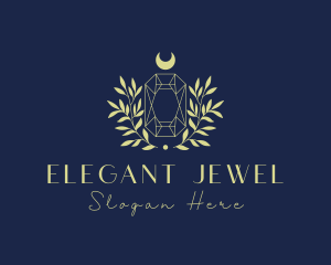 Moon Diamond Jewel logo design