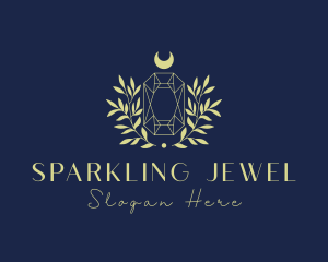 Moon Diamond Jewel logo design