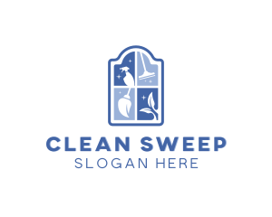 Housekeeping - Window Cleaning Housekeeping logo design