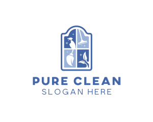 Window Cleaning Housekeeping logo design