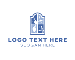 Squeegee - Window Cleaning Housekeeping logo design