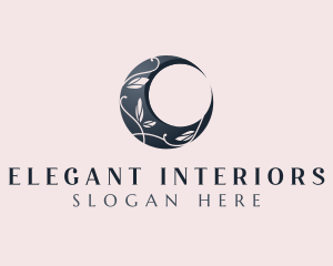 Elegant Crescent Moon logo design