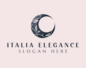 Elegant Crescent Moon logo design