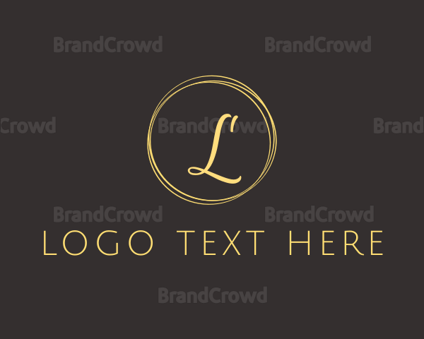 Cursive Circle Lettermark Logo