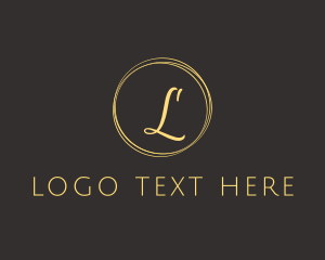 Pastry Chef - Cursive Circle Lettermark logo design