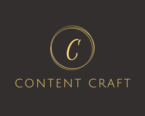 Cursive Circle Lettermark logo design