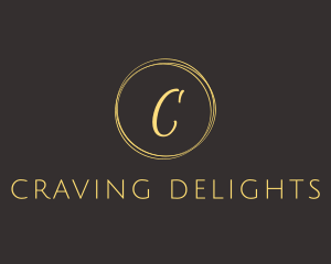 Cursive Circle Lettermark logo design