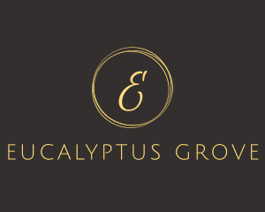 Cursive Circle Lettermark logo design