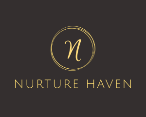 Cursive Circle Lettermark logo design