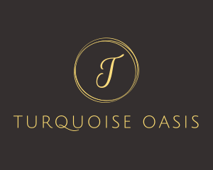 Cursive Circle Lettermark logo design