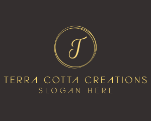 Cursive Circle Lettermark logo design